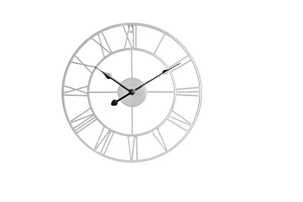 RELOJ PARED METAL 40X3X40CM BLANCO